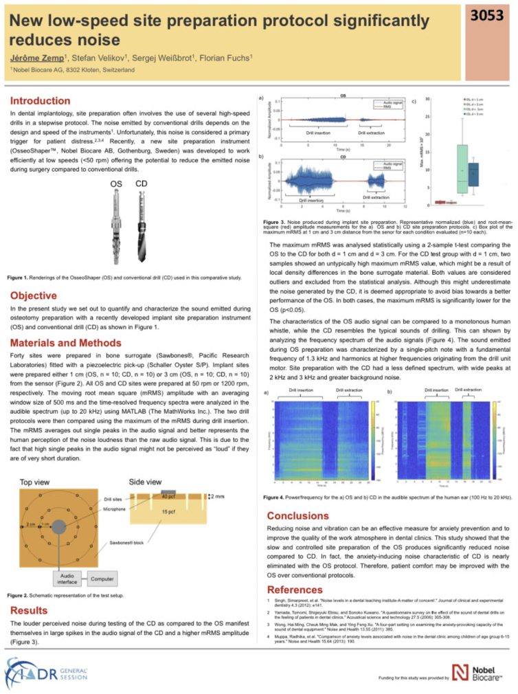 snippet of the study on new low-speed site preparation protocol significantly reducing noise