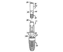 patent for implant direct 2004 2007 multi part abutment and transfer cap for use with an endosseous