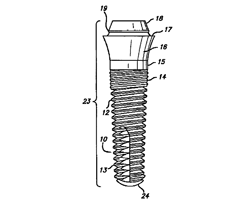 patent for implant direct 2004 2007 one piece screw receiving externally threaded
