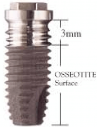 osseotite surface with 3 mm addition