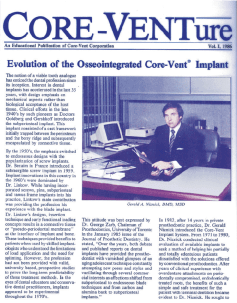 core venture newsletter 1986 brochure cover