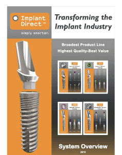 implant system overview catalog cover