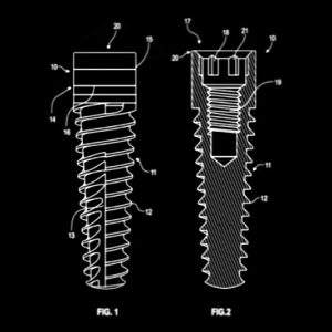 pending patent implant with smooth neck and score lines for depth control