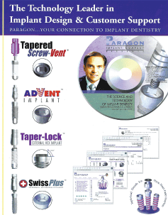 technology leader in implant design and customer support brochure cover