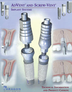 advent and screw vent implant system brochure cover
